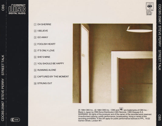 Steve Perry : Street Talk (CD, Album)
