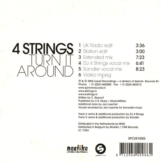 4 Strings : Turn It Around (CD, Single, Enh)
