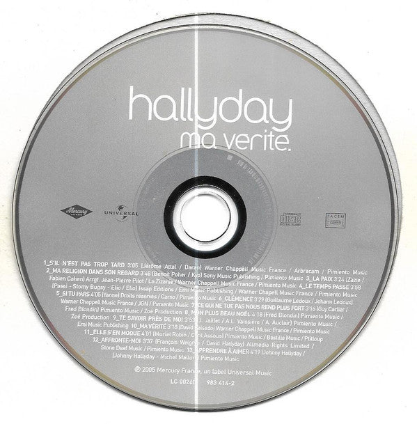 Johnny Hallyday : Ma Vérité (CD, Album, Dig)