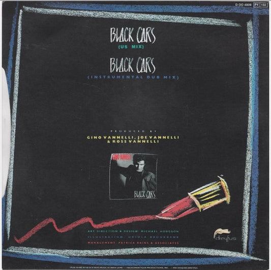 Gino Vannelli : Black Cars (US Mix) (7", Single)