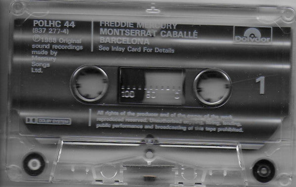 Freddie Mercury & Montserrat Caballé : Barcelona (Cass, Album, RE)
