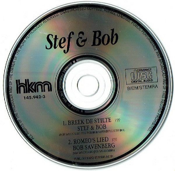 Stef Bos & Bob Savenberg : Breek De Stilte (CD, Single)