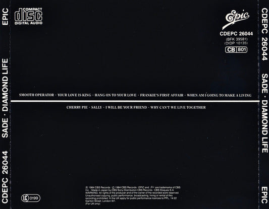 Sade : Diamond Life (CD, Album)