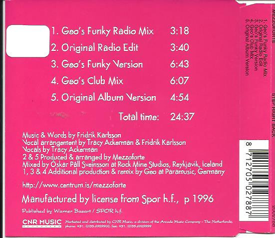 Mezzoforte : Step Right Back (CD, Maxi)