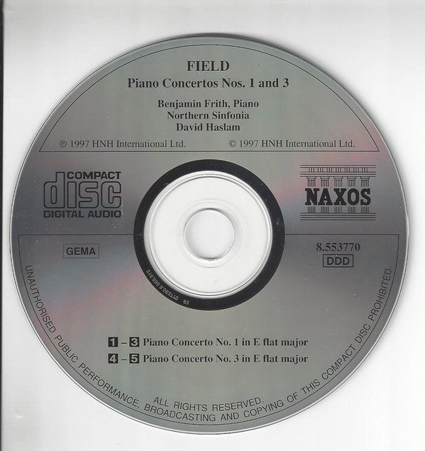 John Field (2), Benjamin Frith, Northern Sinfonia, David Haslam : Piano Concertos Nos. 1 And 3 (CD, Album)