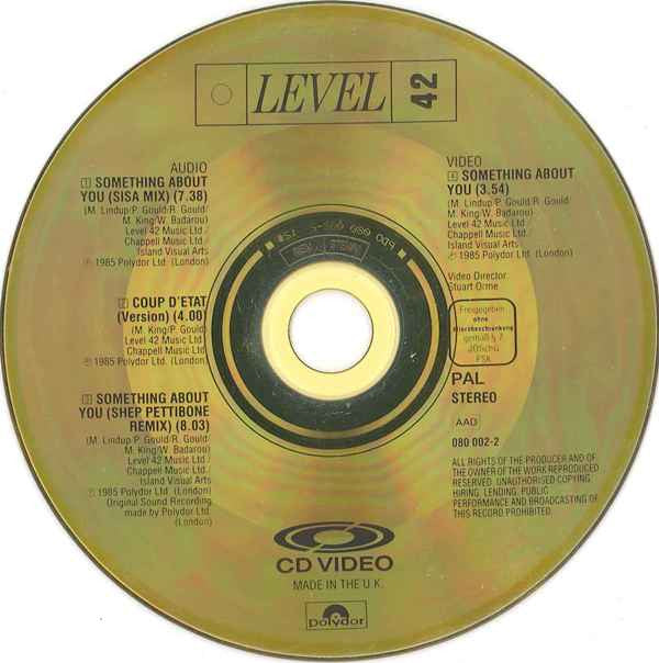 Level 42 : Something About You (CDV, 5", Single, RE, PAL)