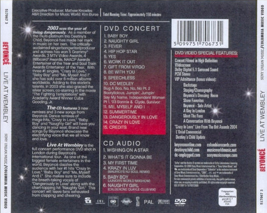 Beyoncé : Live At Wembley (DVD-V, PAL + CD)