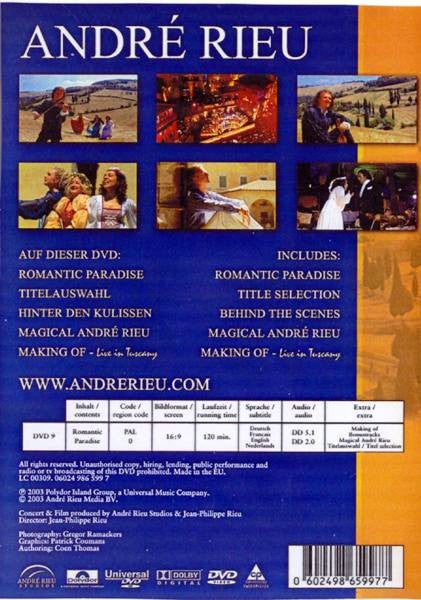 André Rieu : Romantic Paradise (DVD-V, PAL)