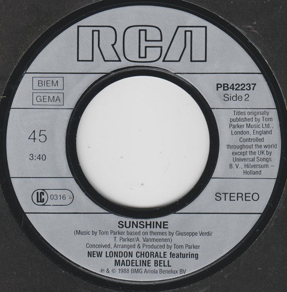 New London Chorale Featuring: Madeline Bell : Standing By (7", Single)