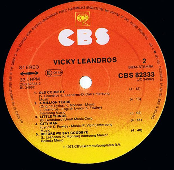 Vicky Leandros : Vicky Leandros (LP, Album)