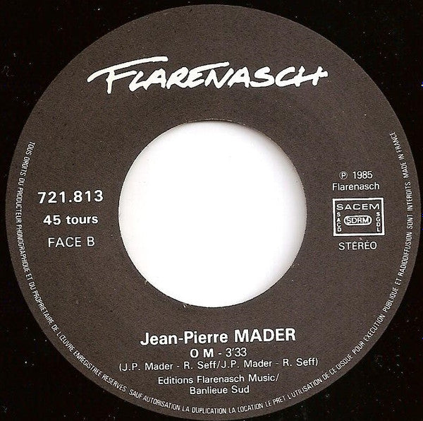Jean-Pierre Mader : Un Pied Devant L'autre (7", Single)