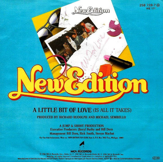New Edition : A Little Bit Of Love (Is All It Takes) (7", Single)