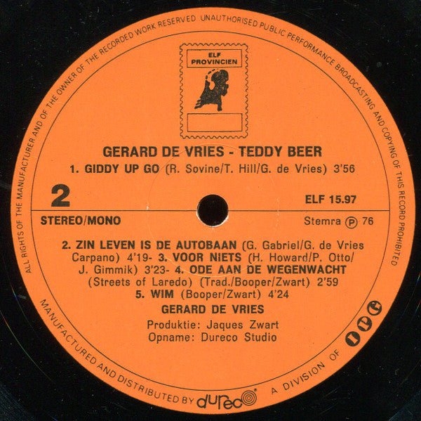 Gerard De Vries : Teddybeer (LP)