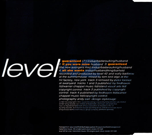 Level 42 : Guaranteed (CD, Maxi)