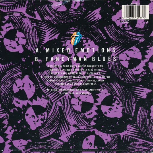 The Rolling Stones : Mixed Emotions (7", Single)