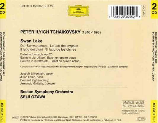 Pyotr Ilyich Tchaikovsky, Boston Symphony Orchestra, Seiji Ozawa : Swan Lake = Der Schwanensee = Le Lac Des Cygnes (2xCD, Album, RE, RM)