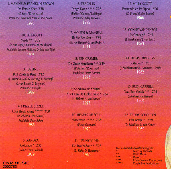 Various : 40 Jaar Nationaal Songfestival (CD, Comp)