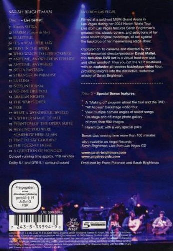 Sarah Brightman : The Harem World Tour: Live From Las Vegas (2xDVD-V, Multichannel, PAL)