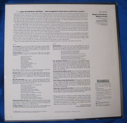 Shirley Verrett : Singin' In The Storm (LP, Album)