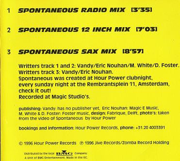 Spymaster & Eric Nouhan : Spontaneous (CD, Maxi)