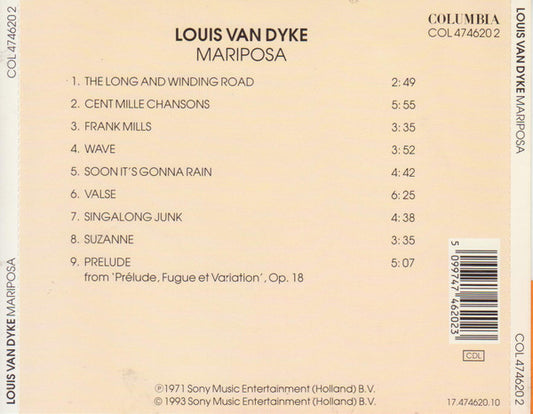 Louis van Dijk : Mariposa (CD, Album, RE)