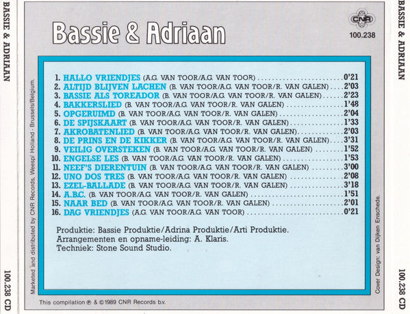Bassie & Adriaan : Bassie & Adriaan (CD, RE, Bla)