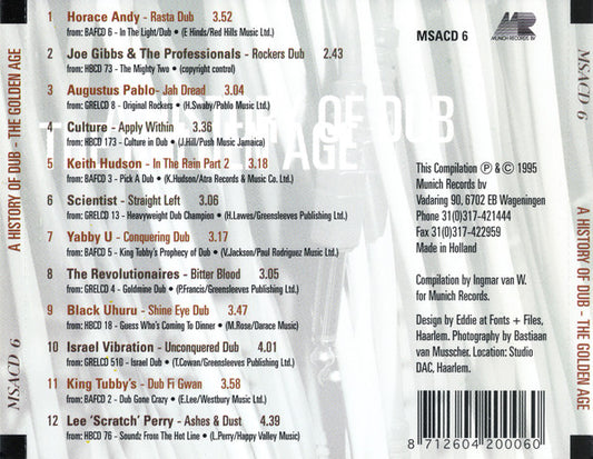 Various : A History Of Dub - The Golden Age (CD, Comp)