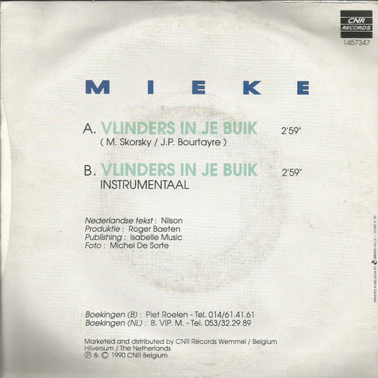 Mieke : Vlinders In Je Buik (7", Single)