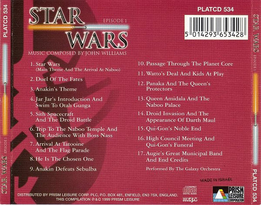 Galaxy Orchestra : Star Wars Episode 1 (The Galaxy Orchestra's Tribute To The George Lucas Motion Picture) (CD, Album)