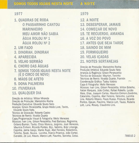 Ivan Lins : Somos Todos Iguais Nesta Noite / A Noite (CD, Comp, RM)