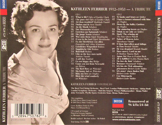 Kathleen Ferrier : A Tribute (2xCD, Comp, RM)