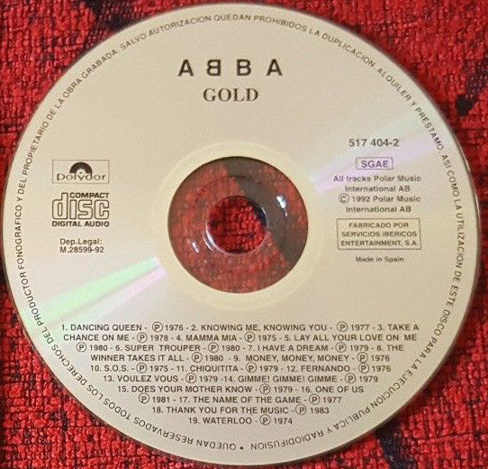 ABBA : Gold (Greatest Hits) (CD, Comp, RM)