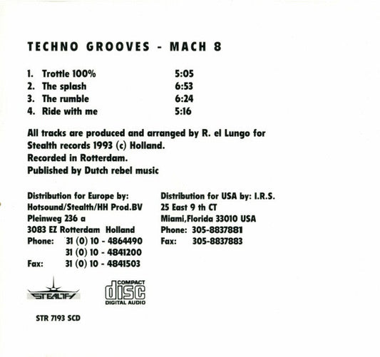 Techno Grooves : Mach 8 (CD, Maxi)