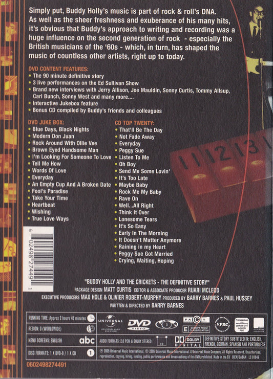 Buddy Holly and The Crickets (2) : The Music Of Buddy Holly And The Crickets, The Definitive Story (DVD + CD, Comp)