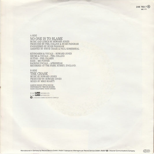 Howard Jones : No One Is To Blame (7", Single)