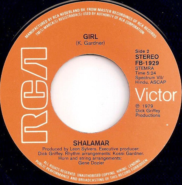 Shalamar : Right In The Socket (7", Single)