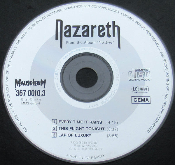 Nazareth (2) : Every Time It Rains (CD, Single)