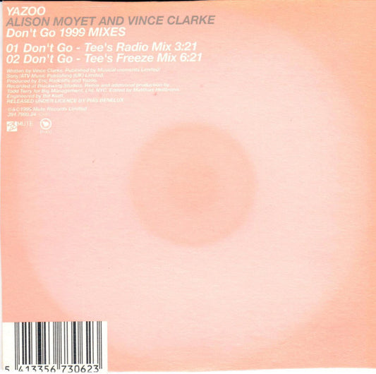 Yazoo : Don't Go (1999 Mixes) (CD, Single)