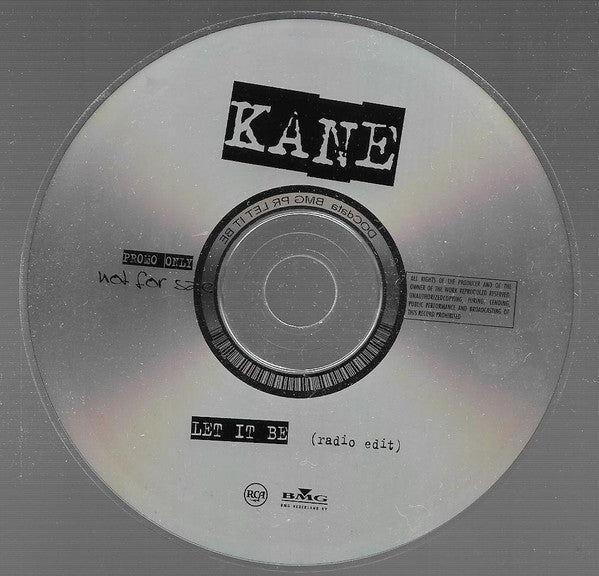 Kane (2) : Let It Be (CD, Single, Promo)