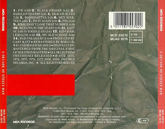 Steely Dan : A Decade Of Steely Dan (CD, Comp, RE, RM)