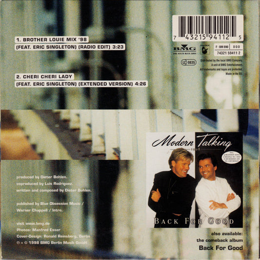 Modern Talking : Brother Louie '98 (CD, Single, Car)
