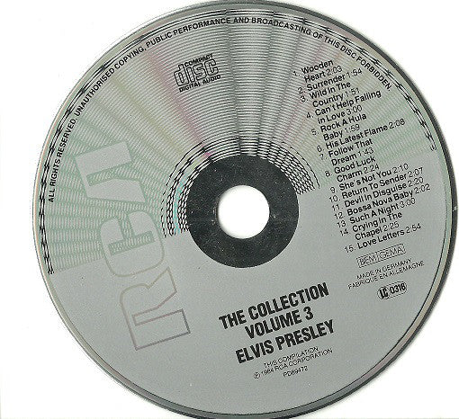 Elvis Presley : The Collection Volume 3 (CD, Comp, PDO)