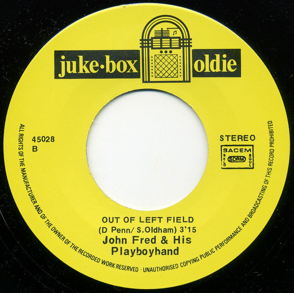 John Fred & His Playboy Band : Judy In Disguise (7", Single, RE)