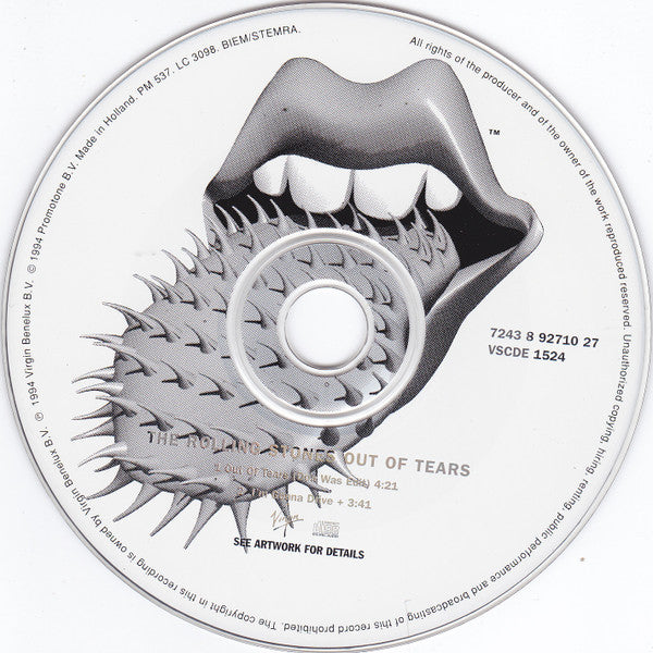 The Rolling Stones : Out Of Tears (CD, Single, Car)