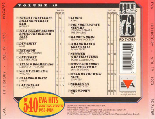 Various : Hit History '73 - Volume 19 (CD, Comp)