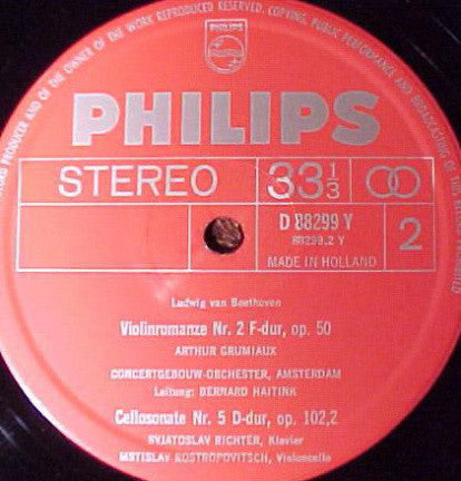 Claudio Arrau, Arthur Grumiaux, Bernard Haitink, Eugen Jochum, Sviatoslav Richter, Mstislav Rostropovich : De Wereld Van Beethoven (LP, Comp)