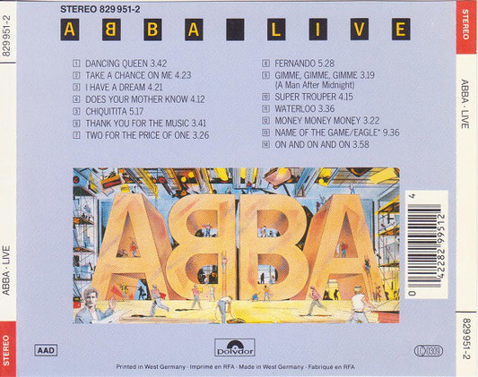 ABBA : Live (CD, Album)