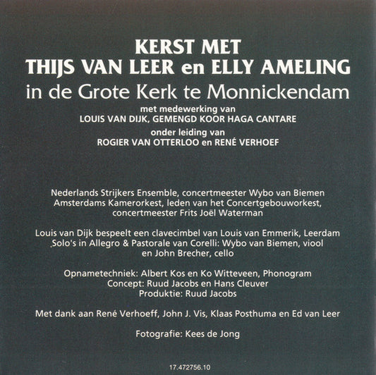 Thijs van Leer En Elly Ameling : In De Grote Kerk Te Monnickendam (CD, Album, RE)