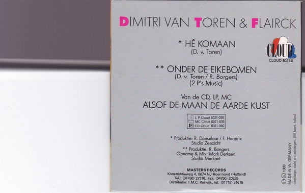 Dimitri Van Toren & Flairck : Hé Komaan (CD, Single)