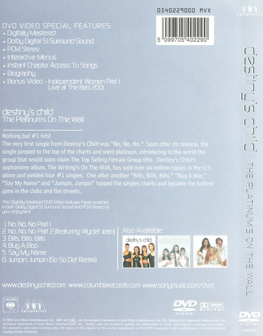 Destiny's Child : The Platinum's On The Wall (DVD-V, PAL)